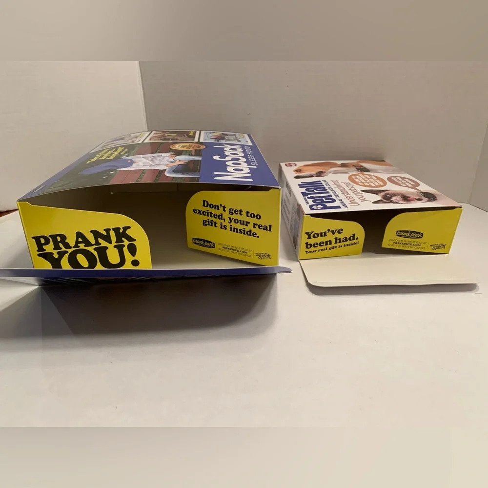 Prank-o Pair of Prank Gift Boxes Gag Joke Wrapping Box Funny Novelty Gift Box